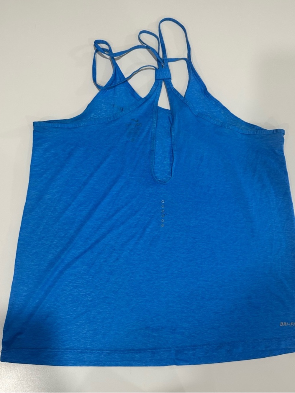 Nike Women’s Bright Blue Strappy Workout Tank - Picture 2 of 4